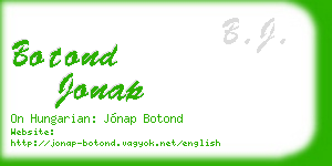 botond jonap business card